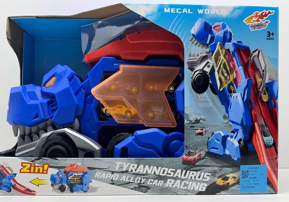 Pista de vehículos en forma de dinosaurio T-rex (LA-396)