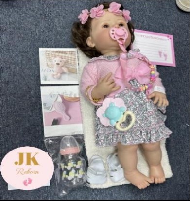 Muñeca Bebé Reborn Realista "Princesa de Cuento" - Vestido de Tul, Tiara Brillante y Súper Kit (W-2048)