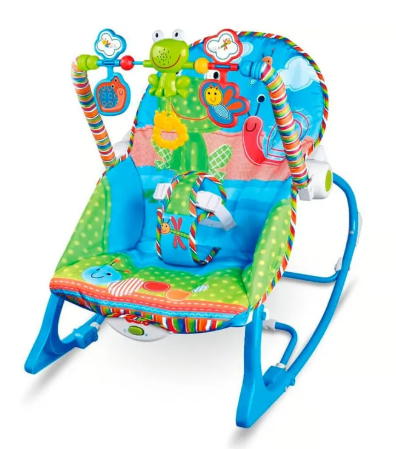 SILLA MECEDORA MUSICAL EN AZUL