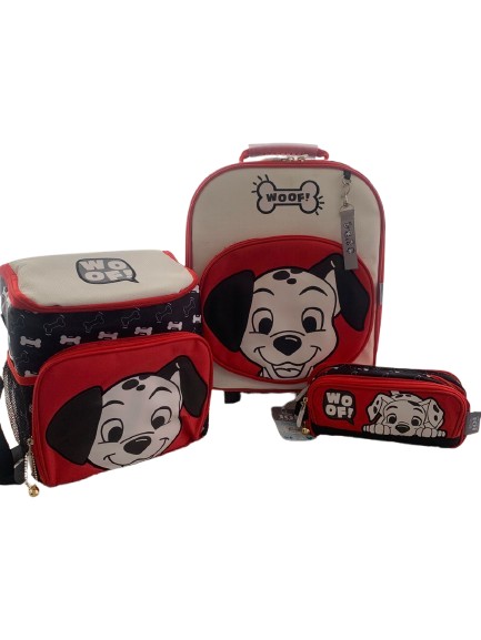 PACK MOCHILA, CARTUCHERA Y LONCHERA 101 DALMATAS